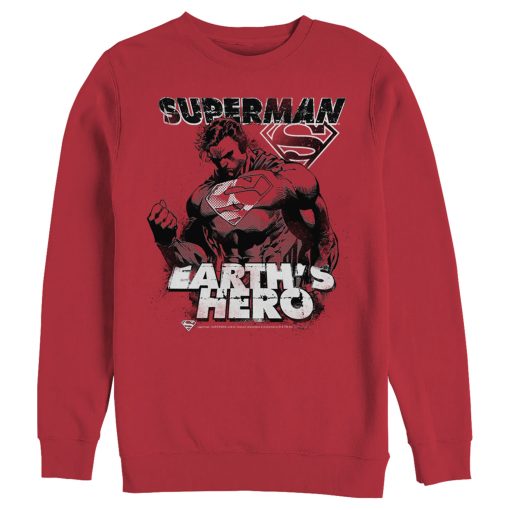 Men_s Superman Grunge Earth_s Hero Sweatshirt