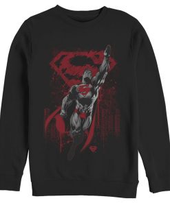 Men_s Superman Grunge Hero Flight Sweatshirt