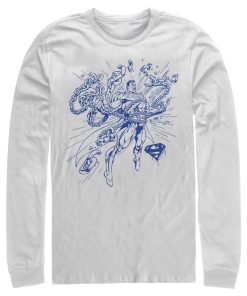 Men_s Superman Hero Broken Chains Long Sleeve Shirt