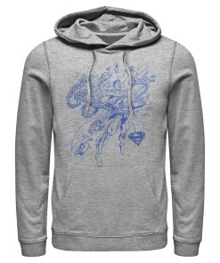 Men_s Superman Hero Broken Chains Pull Over Hoodie
