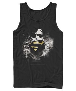 Men_s Superman Hero Graffiti Print Tank Top