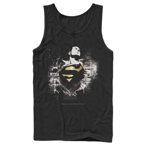 Men_s Superman Hero Graffiti Print Tank Top