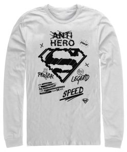 Men_s Superman Hero Qualities & Icons Long Sleeve Shirt
