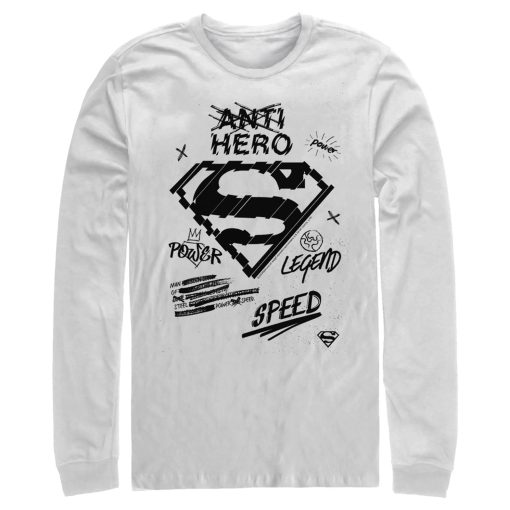 Men_s Superman Hero Qualities & Icons Long Sleeve Shirt