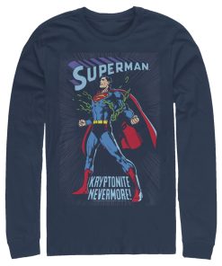 Men_s Superman Kryptonite Nevermore Cover Long Sleeve Shirt