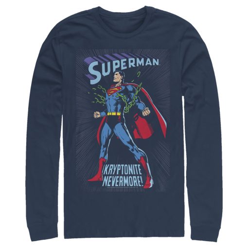 Men_s Superman Kryptonite Nevermore Cover Long Sleeve Shirt