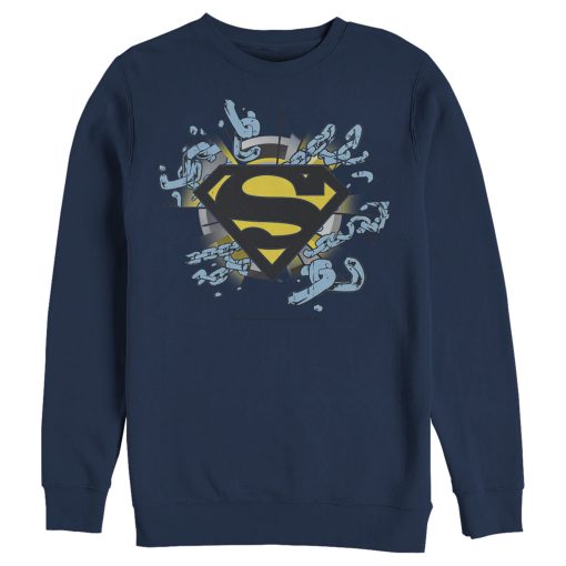 Men_s Superman Logo Broken Chain Sweatshirt