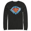 Men_s Superman Logo Chrome Machine Long Sleeve Shirt