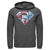 Men_s Superman Logo Geometric Pull Over Hoodie