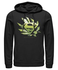Men_s Superman Logo Geometric Shape Pull Over Hoodie