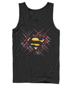 Men_s Superman Logo Lightning Tank Top