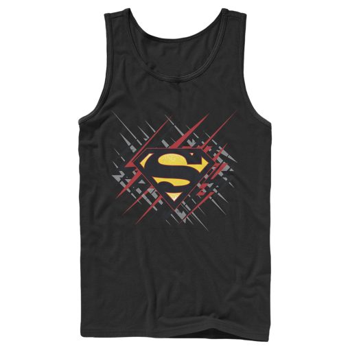 Men_s Superman Logo Lightning Tank Top