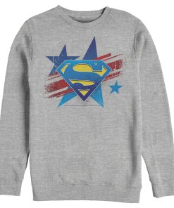 Men_s Superman Logo Patriotic Sweatshirt