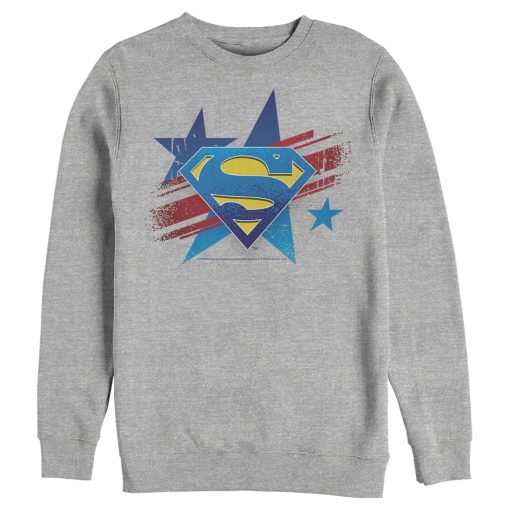 Men_s Superman Logo Patriotic Sweatshirt