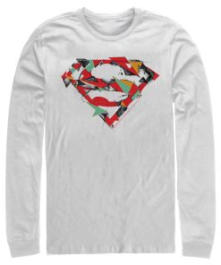 Men_s Superman Logo Puzzle Long Sleeve Shirt