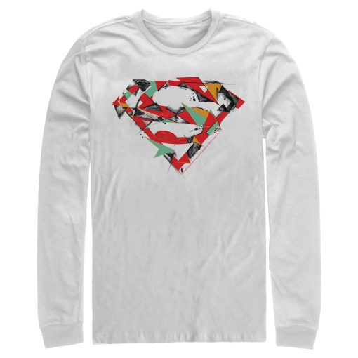 Men_s Superman Logo Puzzle Long Sleeve Shirt