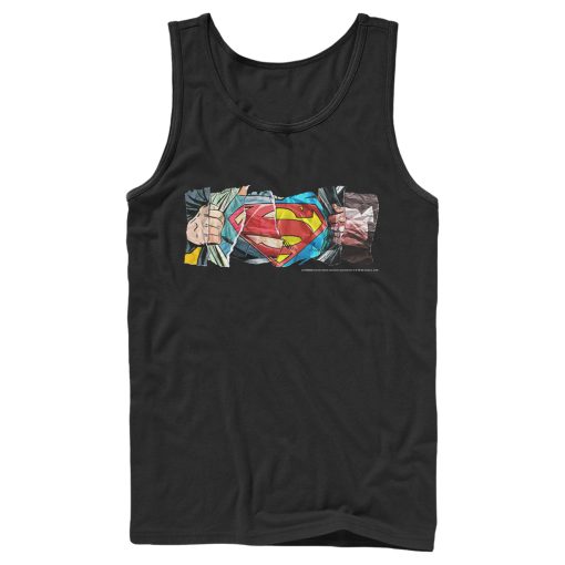 Men_s Superman Logo Ripped Paper Tank Top