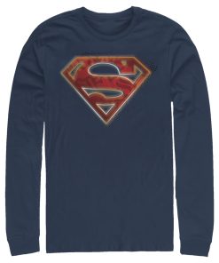 Men_s Superman Logo Shadows Long Sleeve Shirt