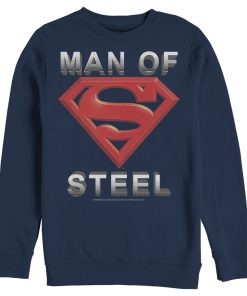 Men_s Superman Man of Steel Beveled Logo Sweatshirt