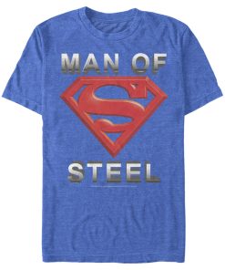 Men_s Superman Man of Steel Beveled Logo T-Shirt