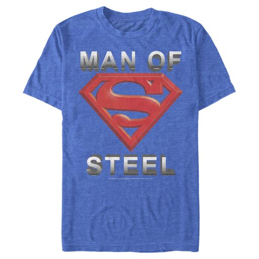 Men_s Superman Man of Steel Beveled Logo T-Shirt