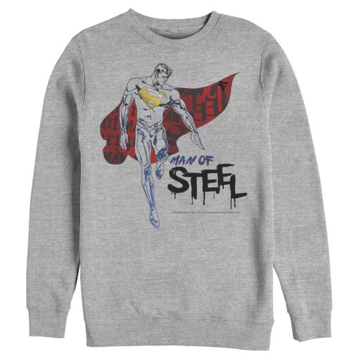 Men_s Superman Man of Steel Paint Drip Sweatshirt