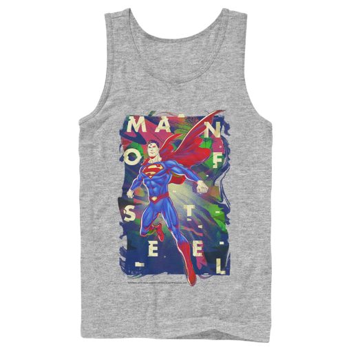 Men_s Superman Man of Steel Rainbow Tank Top