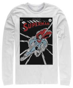 Men_s Superman No.32 Comic Cover Long Sleeve Shirt
