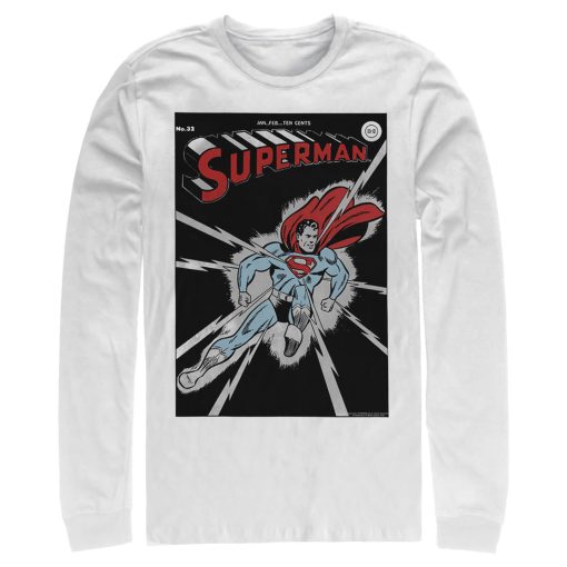 Men_s Superman No.32 Comic Cover Long Sleeve Shirt