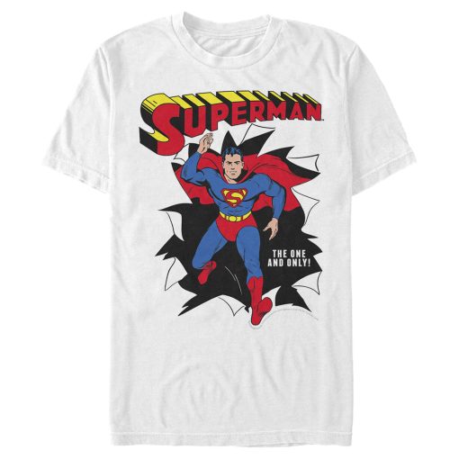 Men_s Superman Only One Hero Rip T-Shirt