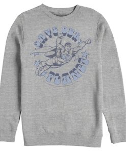 Men_s Superman Save Our Planet Sweatshirt