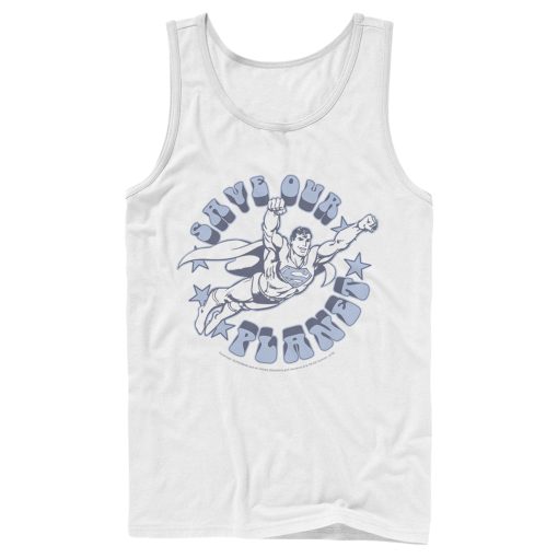 Men_s Superman Save Our Planet Tank Top