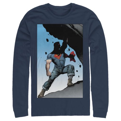 Men_s Superman Strongest Hero Pose Long Sleeve Shirt