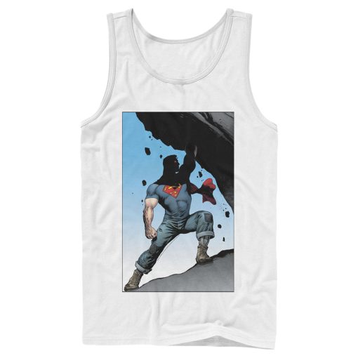 Men_s Superman Strongest Hero Pose Tank Top