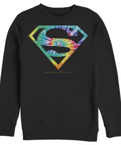Men_s Superman Tie-Dye Shield Logo Sweatshirt