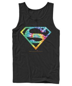 Men_s Superman Tie-Dye Shield Logo Tank Top