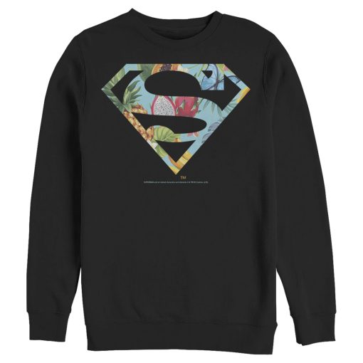 Men_s Superman Tropical Shield Logo Sweatshirt