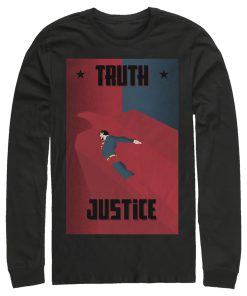 Men_s Superman Truth & Justice Eagle Long Sleeve Shirt