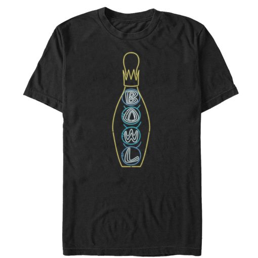 Men_s The Big Lebowski Bowling Neon Light Print T-Shirt