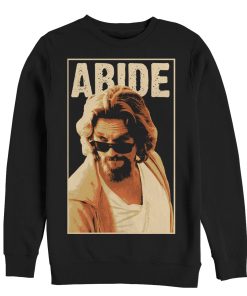 Men_s The Big Lebowski The Dude Abides Sunglasses Pose Sweatshirt