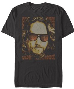 Men_s The Big Lebowski The Dude Text Poster T-Shirt