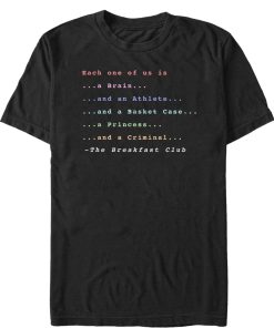 Men_s The Breakfast Club Each One Of Us Stereotype T-Shirt