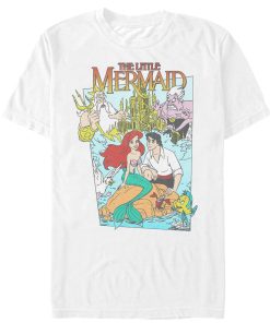 Men_s The Little Mermaid Character Poster T-Shirt