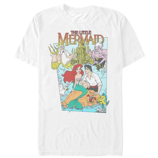 Men_s The Little Mermaid Character Poster T-Shirt