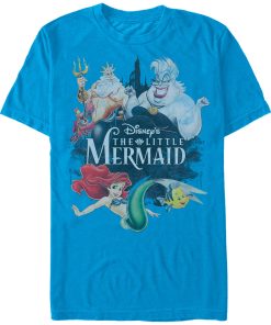 Men_s The Little Mermaid Vintage Characters T-Shirt