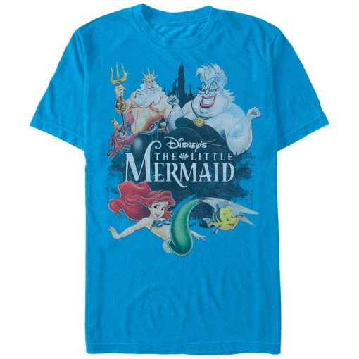 Men_s The Little Mermaid Vintage Characters T-Shirt