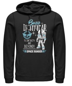 Men_s Toy Story Buzz Lightyear Space Ranger Badge Pull Over Hoodie