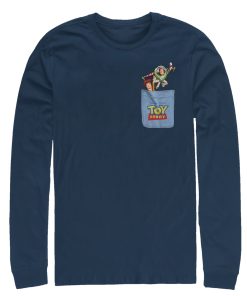 Men_s Toy Story Buzz & Woody Pocket Print Long Sleeve Shirt
