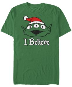 Men_s Toy Story Christmas Alien Believe T-Shirt