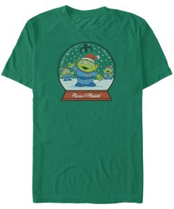 Men_s Toy Story Christmas Alien Snow Globe T-Shirt